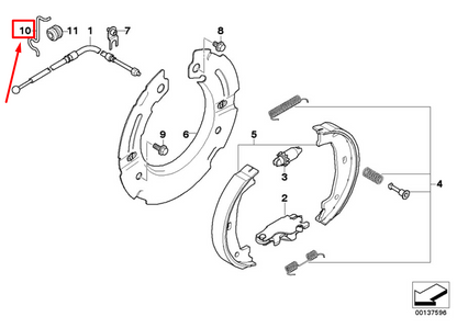new bmw 1 e88 hand brake cable support hanger bracket 6769077 34416769077