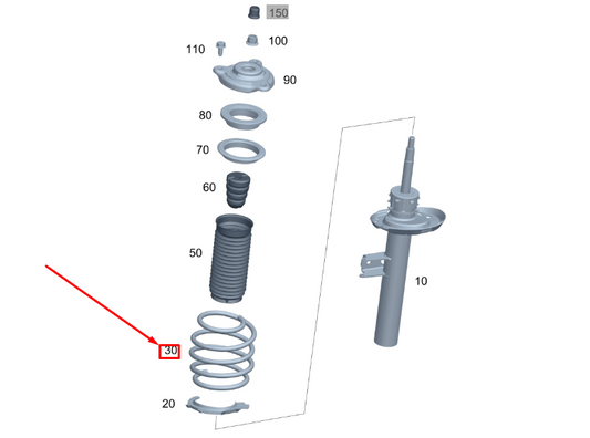 new mercedes-benz gla h247 front coil spring a2473211300 original