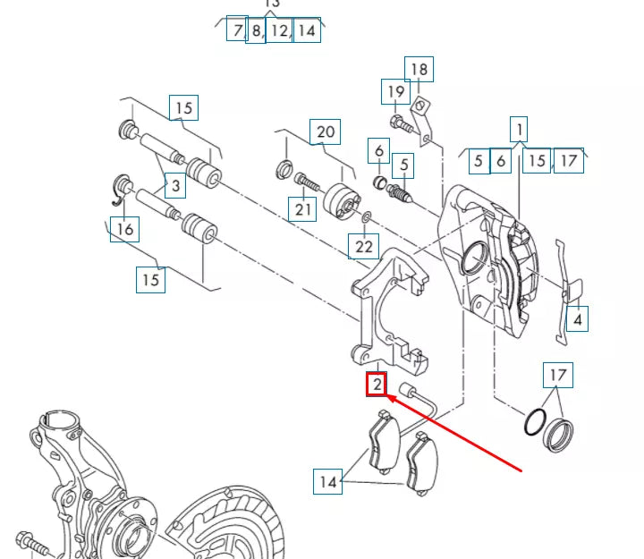 NEW VOLKSWAGEN EOS FRONT BRAKE CALIPER CARRIER 1K0615125B ORIGINAL