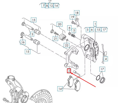 NEW VOLKSWAGEN EOS FRONT BRAKE CALIPER CARRIER 1K0615125B ORIGINAL