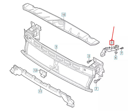 NEW AUDI Q2 FRONT BUMPER CARRIER LEFT GUIDE SECTION 81A807183 ORIGINAL