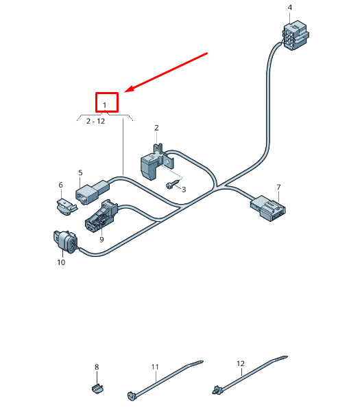 NEW AUDI A8 4N SEAT BELT WARNING SYSTEM WIRING HARNESS 4N0971365A ORIGINAL