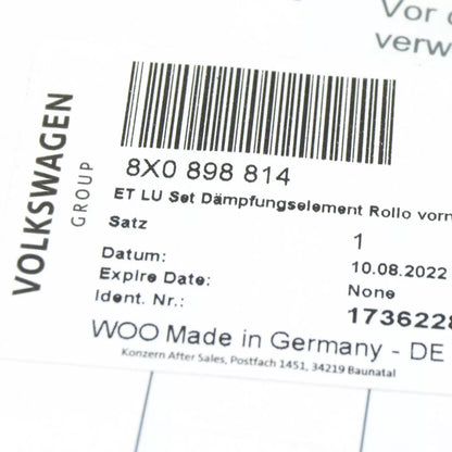 NEW VW GOLF 5G MK7 FRONT PANORAMIC ROOF STOP BUFFER SET 8X0898814 ORIGINAL