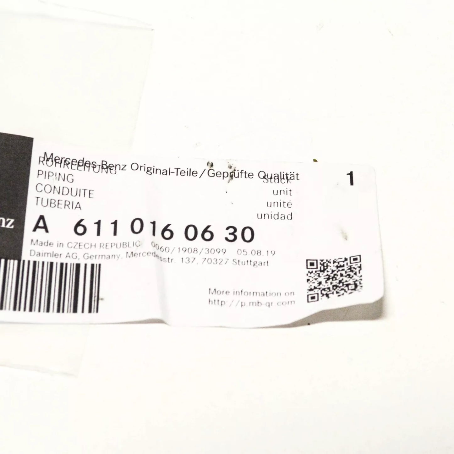 NEW MB CLK C209 AIR INTAKE SENSOR A6110160630