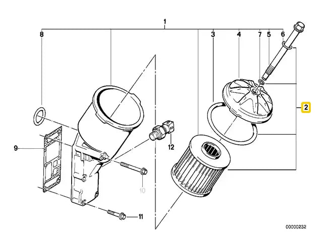 NEW BMW 3 COMPACT E36 ENGINE OIL FILTER 11421727300 ORIGINAL