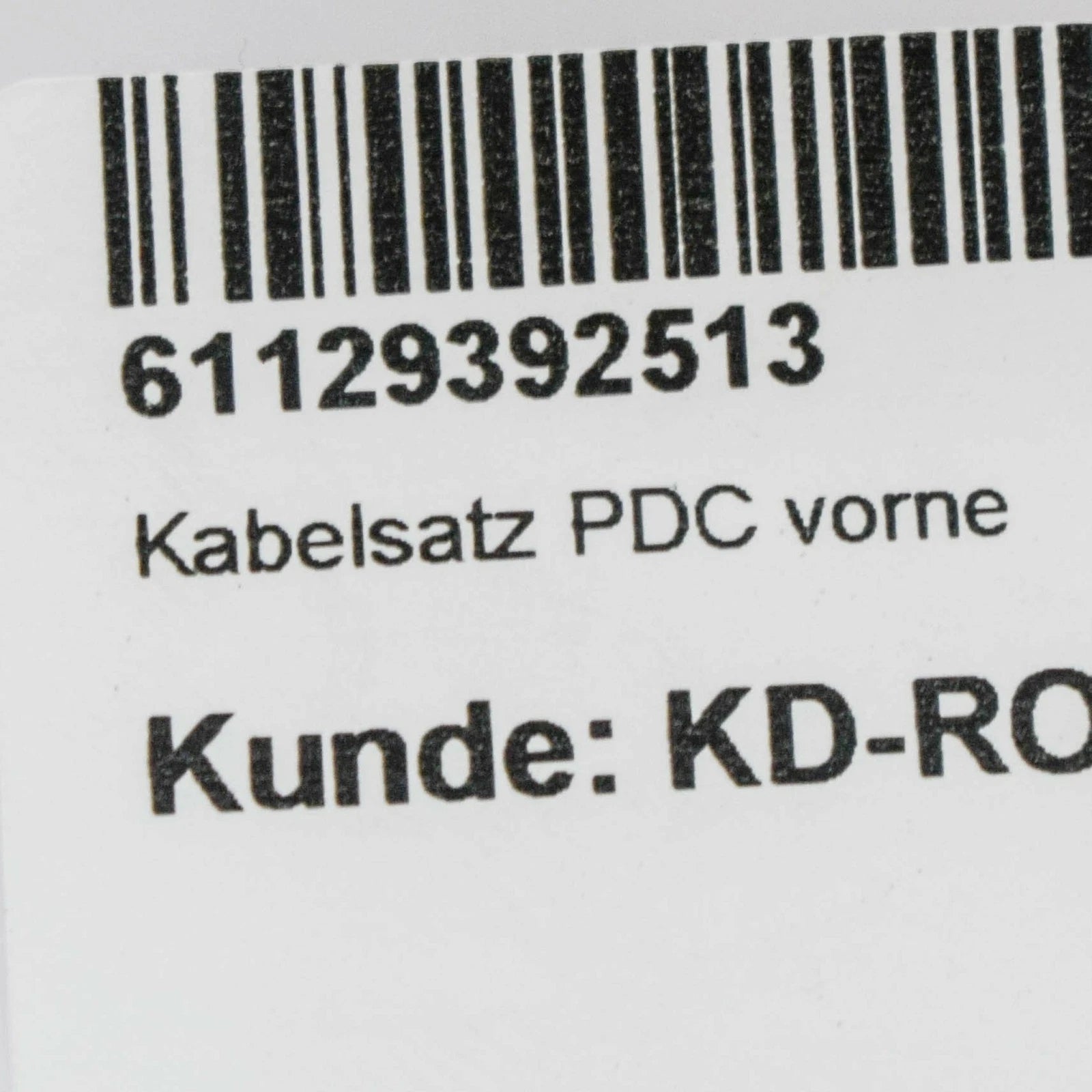 NEW BMW X1 F48 FRONT PARKING SENSORS CABLE HARNESS 61129392513 ORIGINAL