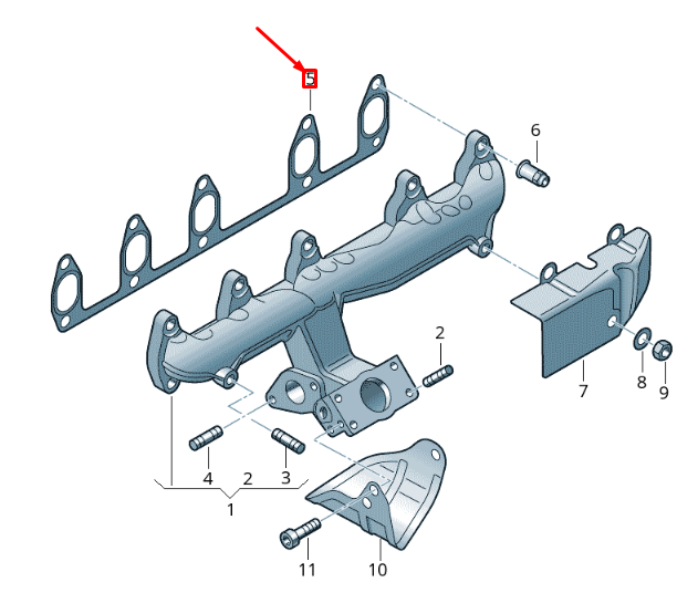 new volkswagen crafter 2f mk1 exhaust manifold gasket seal 076253039 original
