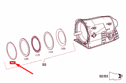 NEW MB ML W163 TRANSMISSION MULTIPLE DISK BRAKE B2 SNAP RING A1409941735