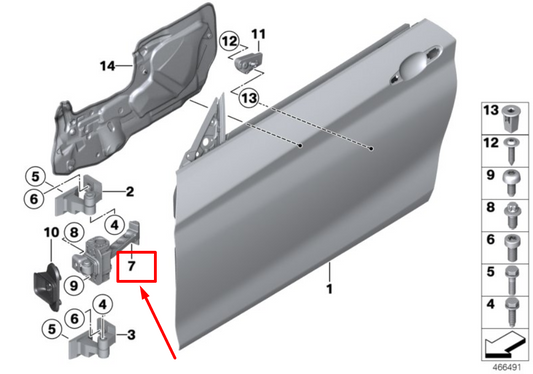 new bmw 4 gran coupe f36 front left door brake 51217446725 7446725 original