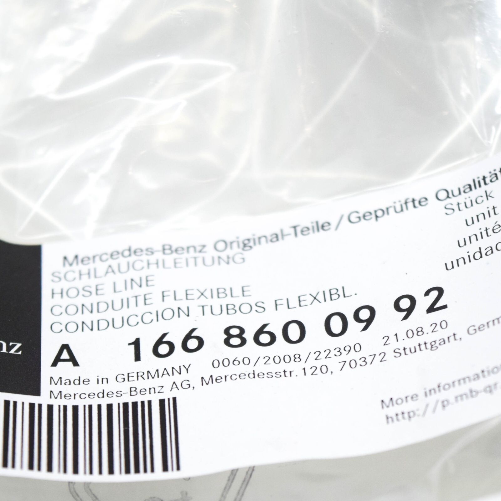 NEW MERCEDES-BENZ GLE W166 WIPER NOZZLE HOSE A1668600992 ORIGINAL