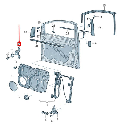 NEW VW CADDY 2K MK3 FRONT LEFT WINDOW REGULATOR BRACKET LHD 1T1837141D