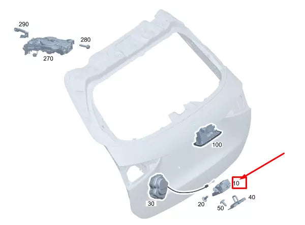 NEW MERCEDES-BENZ C W206 REAR TAILGATE BOOT LOCK A0997401500 ORIGINAL