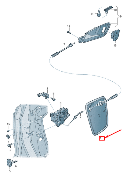 NEW AUDI RSQ3 8U FRONT LEFT DOOR INNER COVER 8U0837915B ORIGINAL