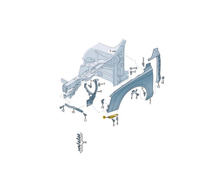 NEW AUDI A8 4H FRONT LEFT WING FENDER HOLDER 4H0810863B ORIGINAL