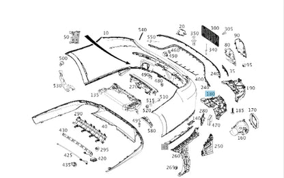 NEW MERCEDES-BENZ E COUPE C238 REAR LEFT BUMPER BRACKET A2388852901