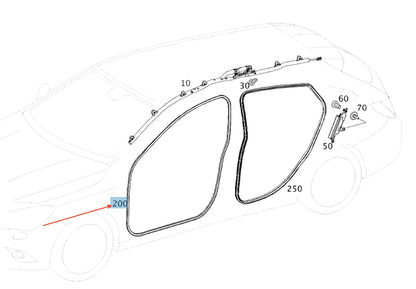 NEW MERCEDES-BENZ CLA COUPE C117 FRONT DOOR SEAL A1176920076 ORIGINAL