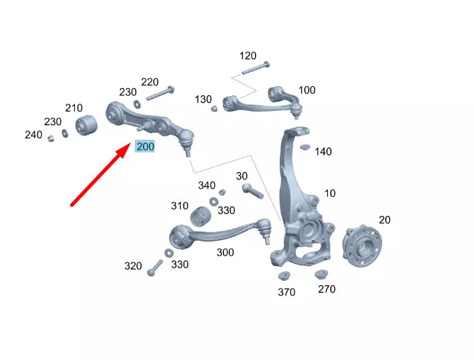 NEW MERCEDES-BENZ E W213 FRONT RIGHT SPRING LINK A2053306610 ORIGINAL