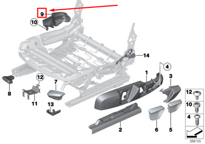 new bmw 4 gran coupe f36 left seat inner trim 7293625 52107293625 original