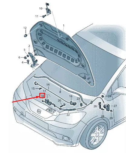 NEW VW SHARAN 7N BONNER LOCK CONTACT SWITCH 7N0953236B