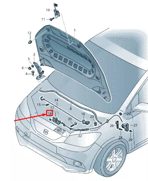 NEW VW SHARAN 7N BONNER LOCK CONTACT SWITCH 7N0953236B