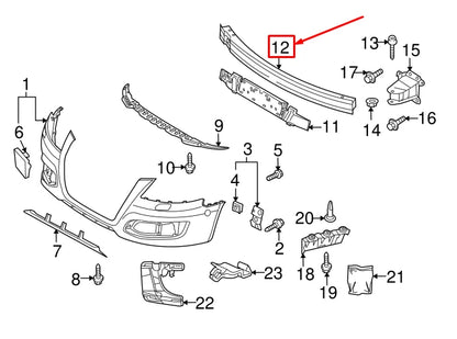 NEW AUDI A3 SPORTBACK 8P FRONT IMPACT BEAM 8P4807113C ORIGINAL