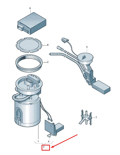 NEW VW AMEO FUEL DELIVERY UNIT AND GAUGE SENDER AND FILTER 6RF919050K ORIGINAL