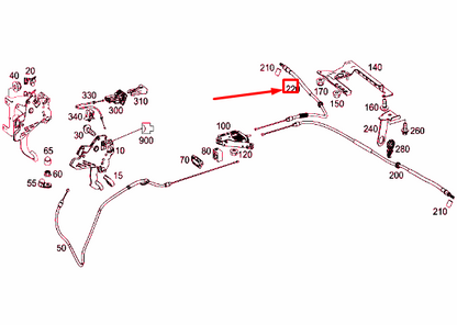 NEW MERCEDES-BENZ VITO W447 RIGHT PARKING BRAKE CABLE A4474200785 ORIGINAL