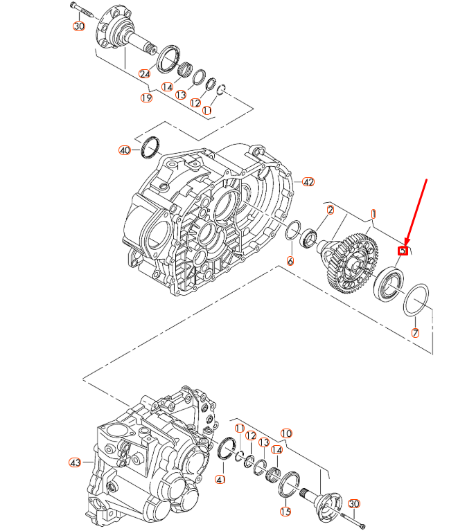 NEW AUDI A1 8X FRONT DIFFERENTIAL TAPER ROLLER BEARING 002517185M ORIGINAL