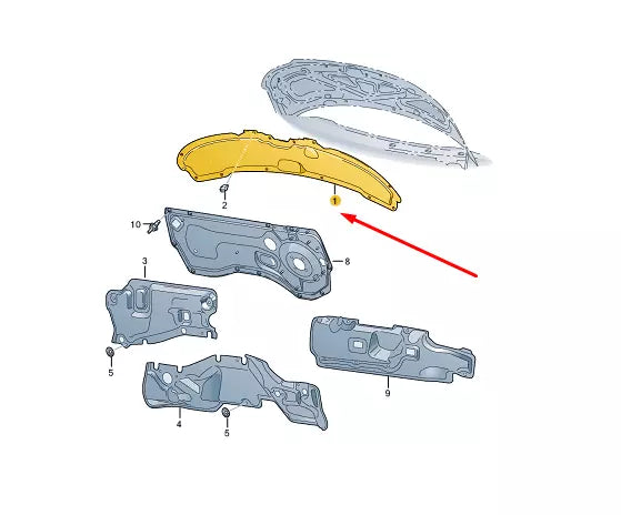 NEW VW TRANSPORTER T6 ENGINE LID SOUND ABSORBER 7E0863835B ORIGINAL