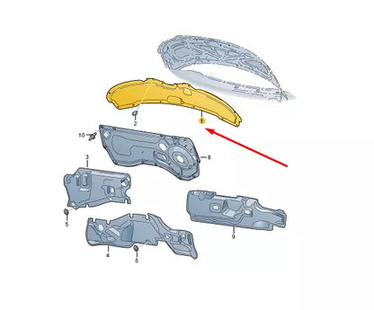 NEW VW TRANSPORTER T6 ENGINE LID SOUND ABSORBER 7E0863835B ORIGINAL