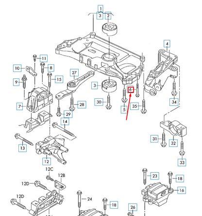 new audi a3 sportback 8p transmission assembly carrier bolt n10579702 original