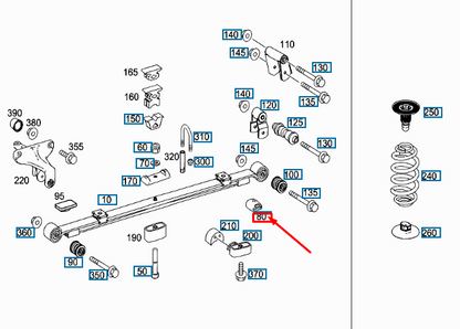 NEW MERCEDES-BENZ SPRINTER 906 REAR SPRING STOP BUFFER A9063251544 ORIGINAL