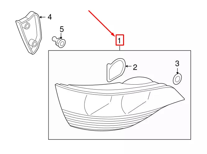 NEW AUDI Q5 8R REAR LEFT UPPER TAILLIGHT 8R0945093D ORIGINAL