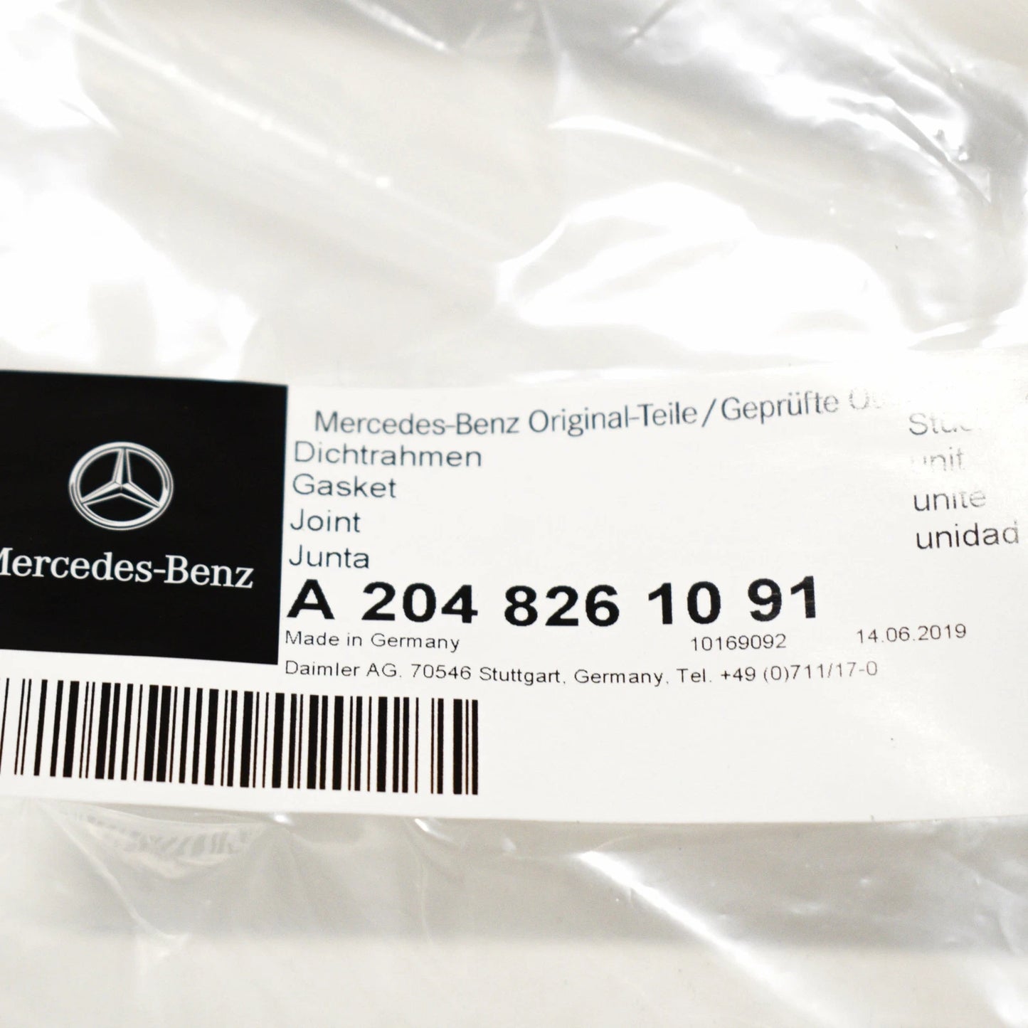 NEW MERCEDES-BENZ C-CLASS W204 RIGHT HEADLIGHT GASKET SEAL A2048261091 ORIGINAL