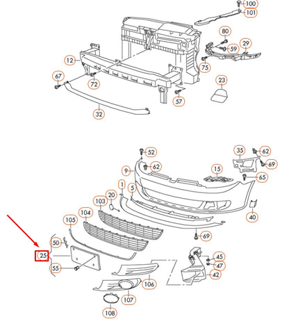 NEW VOLKSWAGEN GOLF MK6 FRONT LICENCE PLATE HOLDER 5K0807285E9B9