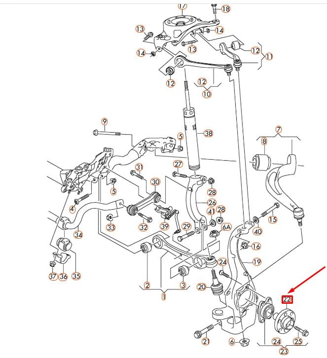 NEW AUDI A4 B8 FRONT WHEEL HUB 8K0407613B ORIGINAL