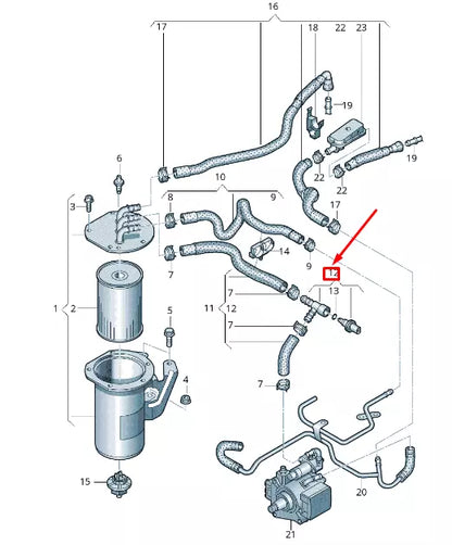 NEW VOLKSWAGEN ARTEON 3H7 FUEL SYSTEM PRESSURE SENSOR 04B906054G