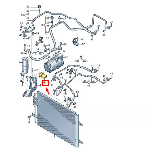 NEW VW E-GOLF MK7 COOLANT SHUT-OFF VALVE 4M0816703C ORIGINAL