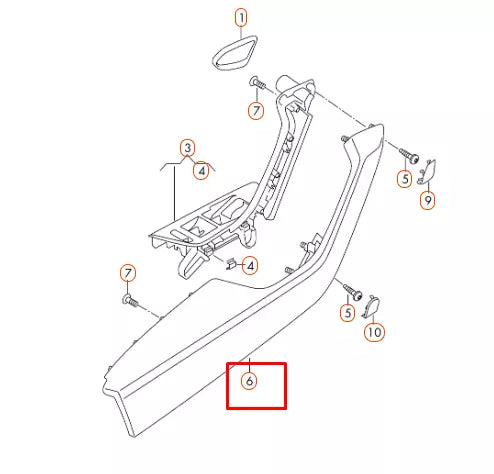 NEW VW PASSAT B8 FRONT RIGHT DOOR CARD PULL ARMREST 3G0867166 RY1 ORIGINAL