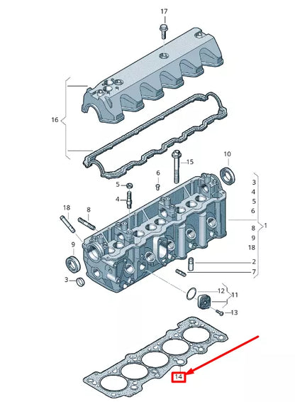 NEW VOLKSWAGEN CRAFTER 2F MK1 CYLINDER HEAD GASKET 076103383D