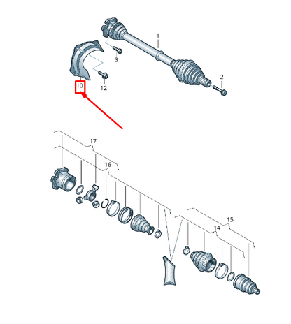 NEW AUDI A6 AVANT C7 FRONT LEFT CV JOINT SPLASH SHIELD 8K0407719 ORIGINAL