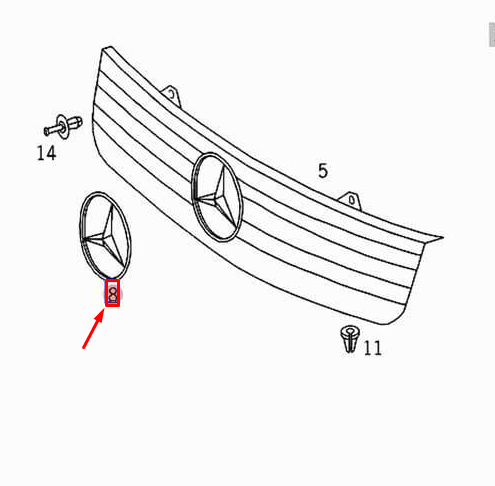 NEW MERCEDES-BENZ SPRINTER W905 FRONT GRILLE EMBLEM BADGE A9018170016 ORIGINAL