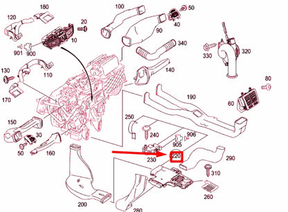 NEW MERCEDES-BENZ S W221 REAR BOTTOM LEFT AIR DUCT A2218301146 ORIGINAL
