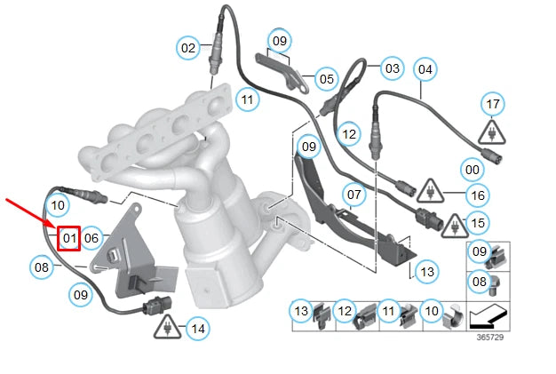 NEW BMW 3 E90 BLACK LAMBDA PROBE OXYGEN SENSOR 11787570104 ORIGINAL