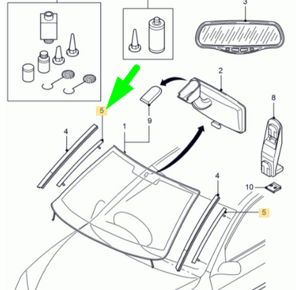 new ford mondeo mk3 windshield left vertical moulding retainer 1305441 original