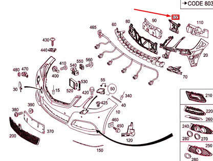 NEW MERCEDES-BENZ E W212 FRONT BUMPER LEFT REINFORCEMENT A2128850916 ORIGINAL