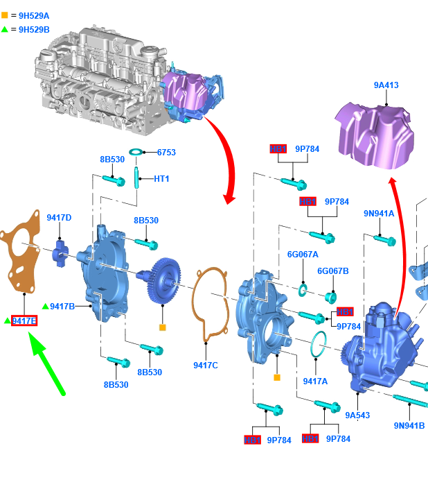 new ford focus mk3 c346 injection pump case gasket 1892940 ds7q-9417-ea original