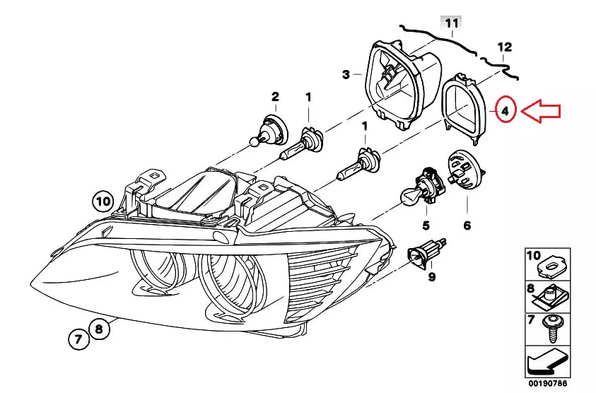 NEW BMW 3 E90 HEADLIGHT COVER 63127681410 ORIGINAL