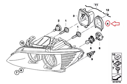 NEW BMW 3 E90 HEADLIGHT COVER 63127681410 ORIGINAL