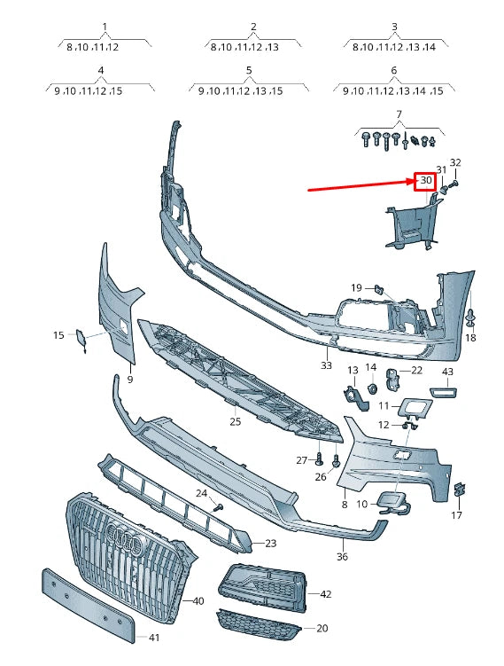 NEW AUDI TT FV FRONT LEFT BUMPER AIR GUIDE 8W9121763A ORIGINAL